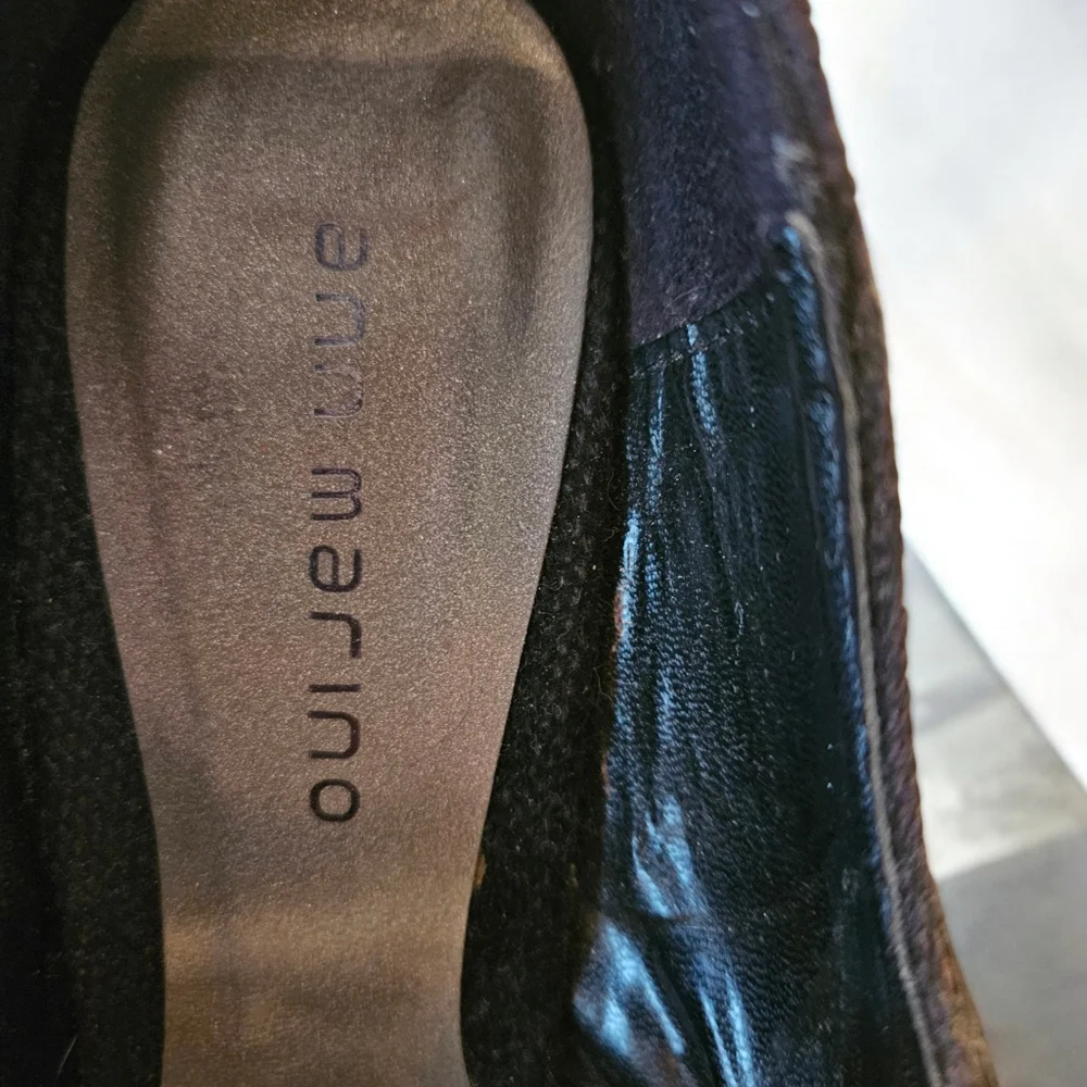 Ann Marino Black Mary Jane Heels, Sz 6.5, EC